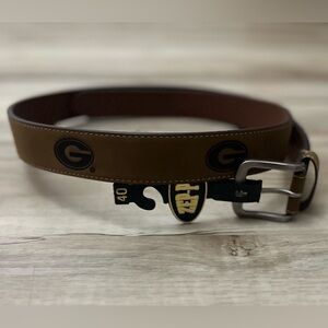 Brown Leather UGA Belt for Men